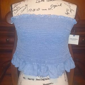 Arizona Women’s Denim Strapless Top 2X Plus Size